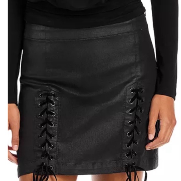 Ramy Brook Dresses & Skirts - Ramy Brook Black Lace-Up Mini Ryder Skirt